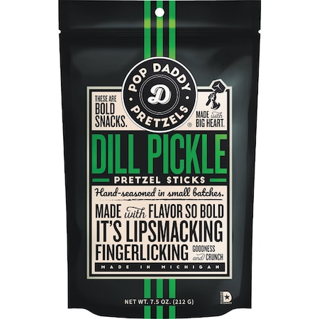 Pop Daddy Snacks Pop Daddy 7.5 Oz. Dill Pickle Pretzel Sticks 532
