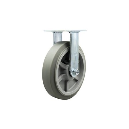 Service Caster 8 Inch SS Thermoplastic Rubber Wheel Rigid Caster with Roller Bearing SCC SCC-SS30R820-TPRRF