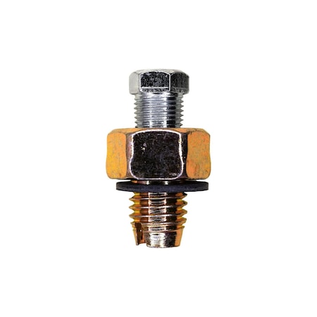 Auveco Oil Drain Plug 12mm - 1.75 Oversize Self Tapping Piggy Back Sleeve Only Yellow Zinc, 5PK 24244