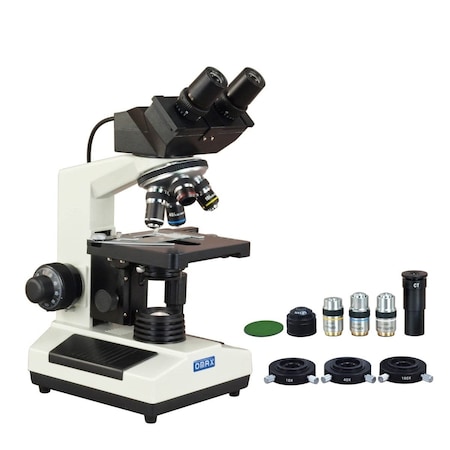 Amscope 40X-2500X 3MP Digital Integrated Microscope with Halogen Illumination + 3-lens Phase-contrast Kit MD827Z30-PHD