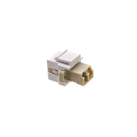 Cable Wholesale Keystone, White, LC Fiber Optic Network Coupler 30LC-LC400