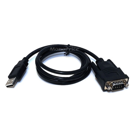 Monoprice Usb To Serial Convert, Db9M/Usbam, 3 ft. 3726