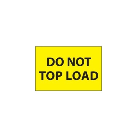 Bubblefast 2 x 3'' - ''Do Not Top Load'' Fluorescent Yellow Labels BFDL1620