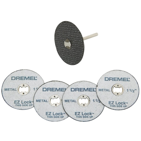 Dremel EZ Lock Mandrel and Cut-Off Wheel Starter Rotary Tool Accessory Kit, 5-Piece EZ406-02