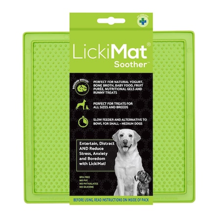 Lickimat Soother Green Rubber Slow Feeder For Dogs LM9002GN-DR