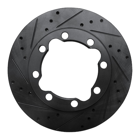 Dynamic Friction Co DFC Brake Rotor - Drilled and Slotted - Black 633-40045L