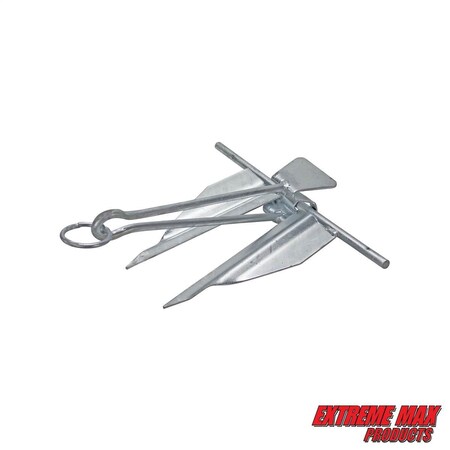 Extreme Max 3006.6512 BoatTector Galvanized Slip Ring Anchor - #10 / 5 lbs. 3006.6512