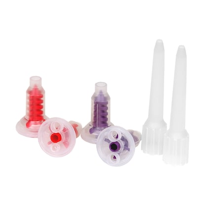3M Abrasives Dynamic Mixing System Nozzle, Purple, 1:1, 2:1 Mixing Ratio, 50 PK 7000119977