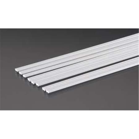 Plastruct 0.12 x 15 in. Zee Bar Styrene, White, 8PK PLS90593