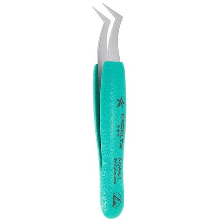 Excelta Tweezers, 5" L, Stainless Steel 6-SA-ET