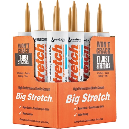 Sashco Big Stretch 10.5 Oz. Acrylic Elastomeric Caulk Tan 10014