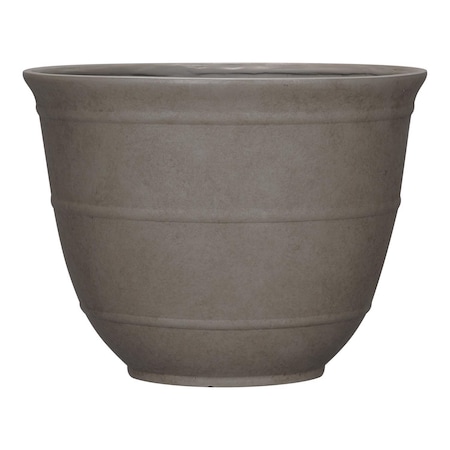 L&G 9.6 in. H X 12 in. W X 12 in. D X 12 in. D Polyresin Brighton Planter Mocha PVJ6312SMJ