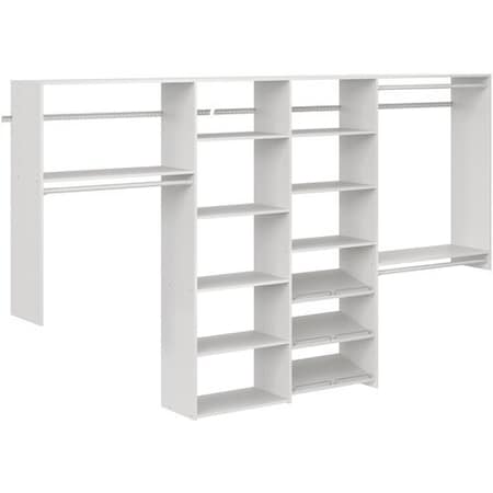 Easy Track Dual Tower 10-foot Classic Closet Kit, White PH158-WH