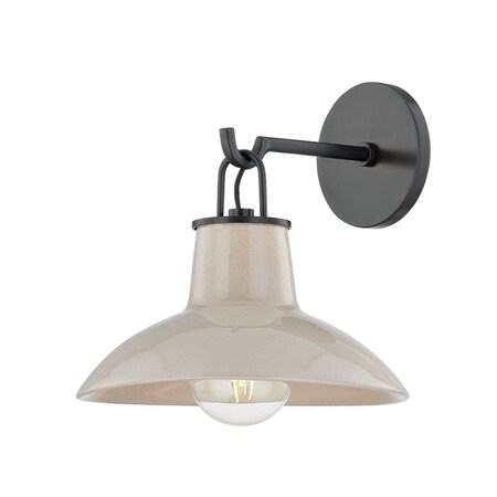 Hudson Valley Lighting Pottersville 10.5 in. Wall Sconce Distressed Bronze/Ceramic Ivory Crackle 1913-DB/CIC