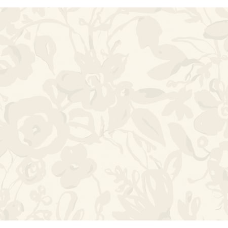 York Wallcoverings Brushstroke Floral Pearl Wallpaper BL1734
