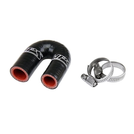 Hps Performance High Temp Reinforced Silicone Heater Core Bypass Loop Coolant Hose LS LT LQ, Black, 57-1864-BLK