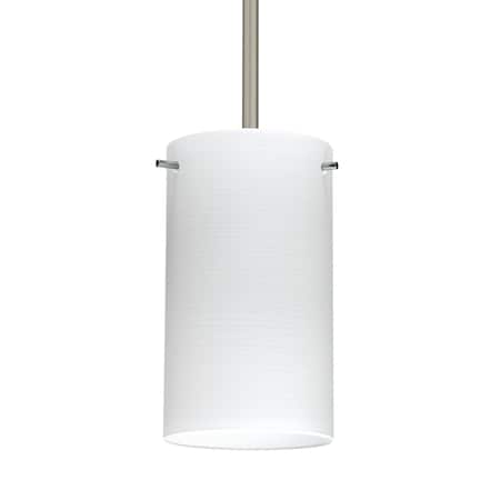 Besa Lighting Stilo 7 Stem Pendant, Chalk, Satin Nickel Finish, 1x5W LED 1TT-4404KR-LED-SN