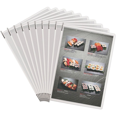 Tarifold Antimicrobial Display Pockets, Letter Size, White, PK10 PA020