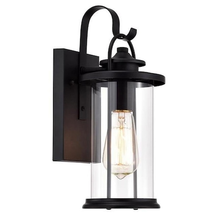 Chloe Lighting 13 in. Ainsley Transitional 1 Light Outdoor Wall Sconce, Textured Black CH2D213BK13-OD1