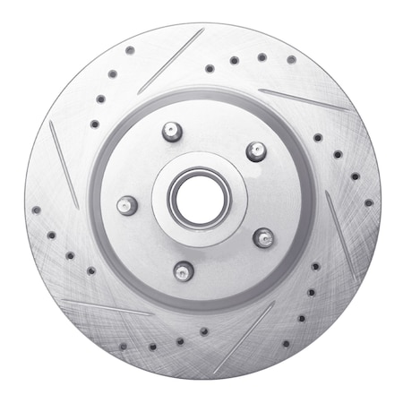 Dynamic Friction Co DFC Brake Rotor - Drilled and Slotted - Silver 631-39003L