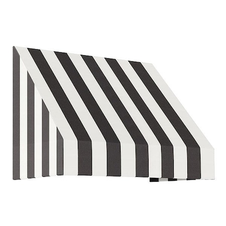 Awntech Awning, 18" H, Black, White, 40 1/2" L EN1836-3KW