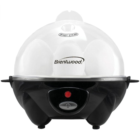 Brentwood Industries Electric 7 Egg Cooker with Auto Shut Off in Black TS-1045BK