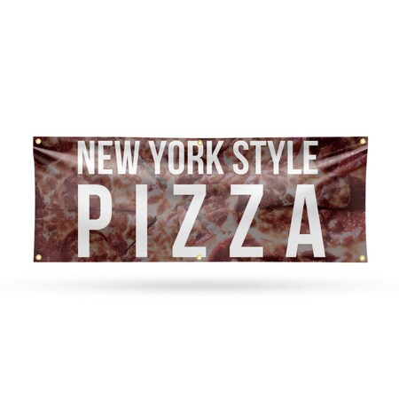Signmission New York Pizza, 24 Inch x 72 Inch, Vinyl Banner B-72-30753