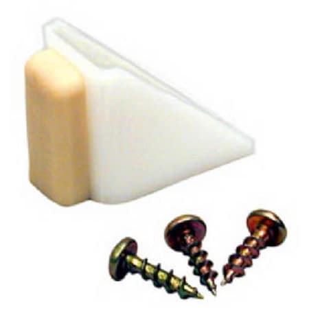 L E Johnson 2155PPK1 1 in. White ByPass Bumper Door Stop 598086