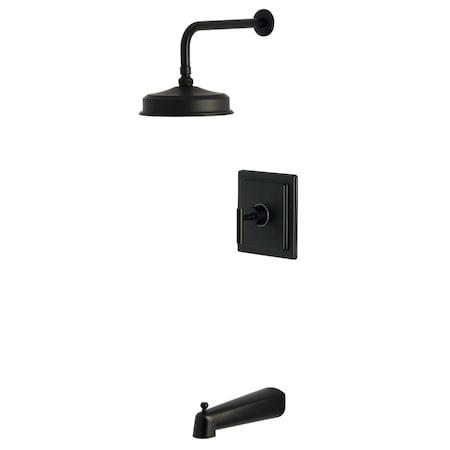 Kingston Brass Single-Handle Pressure Balanced Tub and Shower Faucet, Matte Black KB5890CML