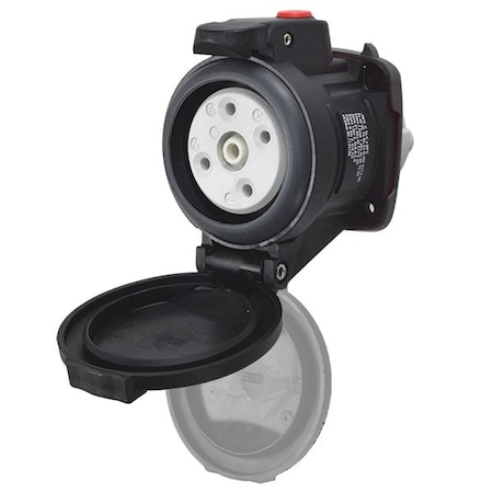 Meltric DXN30 RECEPTACLE POLY BLACK SIZE 2 IP 66/67 3P+N+G 30 A 600 VAC 60 Hz NO AUX 22-34147