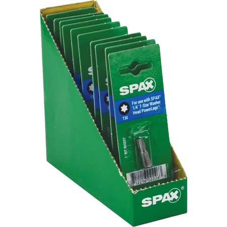 Spax 1/4'' x 1'' T30 Insert Screwdriver Bit 5000002016309