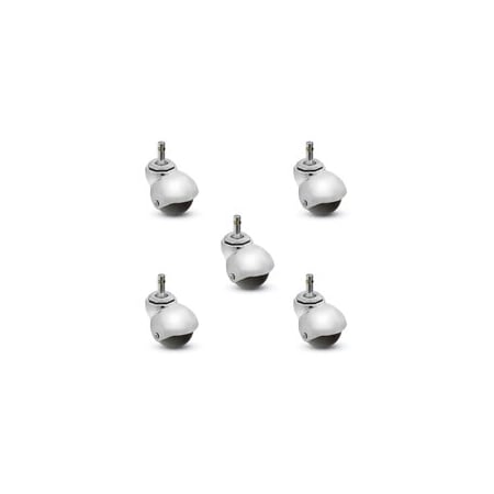 Shepherd Hardware 2'' Spherical Ball Caster, 7/16'' x 7/8'' Grip Ring Stem Caster PBH20223BC-3ED-SET