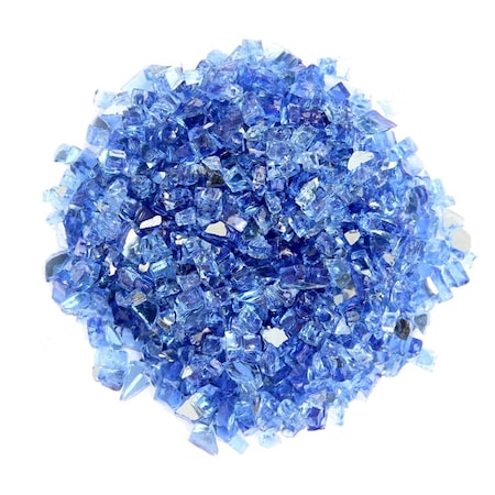 Homeroots Cobalt Round Reflective Fire Pit Glass 479080