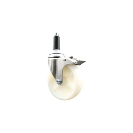 Service Caster 5 Inch 316SS Nylon Wheel Swivel 7/8 Inch Expanding Stem Caster Lock Brake SCC SCC-SS316TTLEX20S514-NYS-78