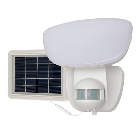 Halo SLFS Solar Series Security Flood Light, 70 W, 1-Lamp, LED Lamp, Bright White, 1000 Lumens, White Fixture SLFS1AM1W