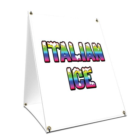 Signmission Italian Ice, 24 Inch x 18 Inch A-frame Yard Sign, Plastic Sign SBC-1824-Italian Ice