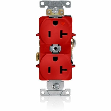 Leviton Industrial Series Heavy Duty Grade Duplex Receptacle, 20 Amp, 125 Volt 5362-IGR