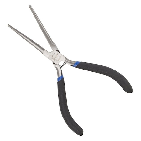 Vulcan Needle Nose Plier, 5 in OAL, 0.5 mm Cutting Capacity, 4.2 cm Jaw Opening, Black Handle, 1/2 in W Jaw JL-NP016