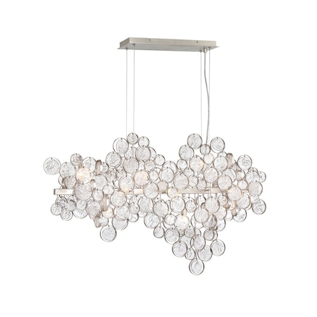 Eurofase Basilica Contemporary LED Chandelier, 2-Light, 2900 Lumens, Clear/Oil Rubbed Bronze 34031-018