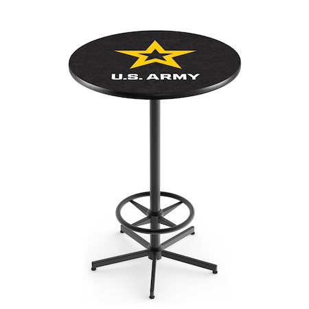 Holland Bar Stool Co 42" Black U.S. Army Pub Table L216B4236Army