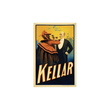 Homeroots Kellar Having Drinks With The Devil Vintage Magic Unframed Print Wall Art 393364