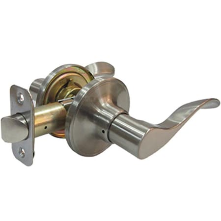 Taiwan Fu Hsing Industrial TruGuard Reversible Bergamo Passage Wave Lever Lockset, Satin Nickel 222031