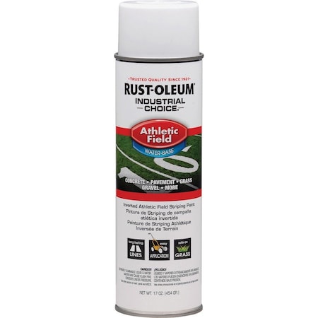Rust-Oleum Athletic Field Striping Paint, 17 oz., White, Water -Based 206043