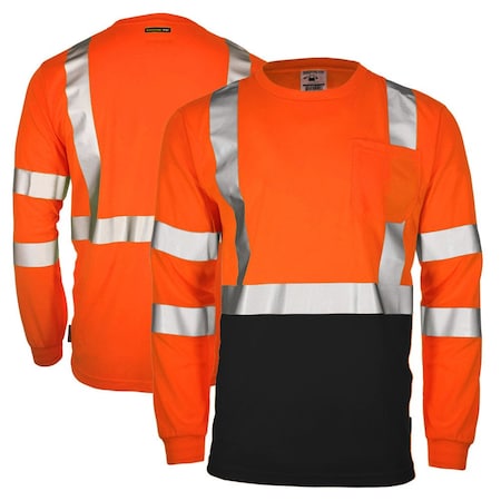 Dome75 Hi-Vis Long Sleeve Shirt, ANSI/ISEA 107-2020 Class 3, 100% Polyester Birds-Eye Mesh, 2X DSL1432