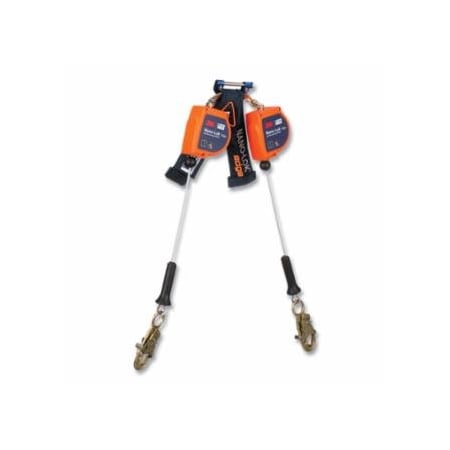 Dbi-Sala Nano-Lok, Edge Self-Retracting Lifeline, 8 ft, Snap Hook, 420 lb, 2 Legs, Galvanized Cable 098-3500279