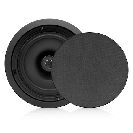 Pyle Pyle 8'' Ceiling Wall Mount Speakers - 2-Way Midbass Woofer, 250W Peak, Flush Design, Easy Installation PDIC81RDBK