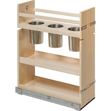 Century Components Kitchen Base Cabinet Pull-Out Canister Organizer, 8-7/8W x 26-3/4H x SIGCAN85PF