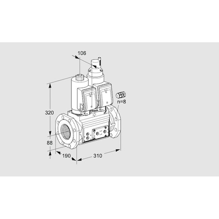 Honeywell Kromschroder VLV, DBL SOLND, 80MM ISO FLG, VCS780F05NLW KS88204357