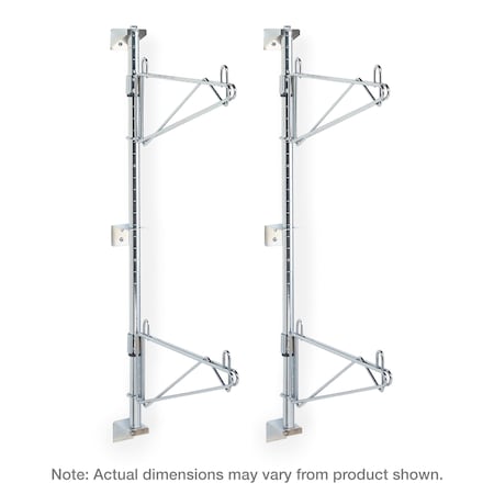 Super Erecta Post Type End Unit Kit, Chrome, for 14 in SW26C