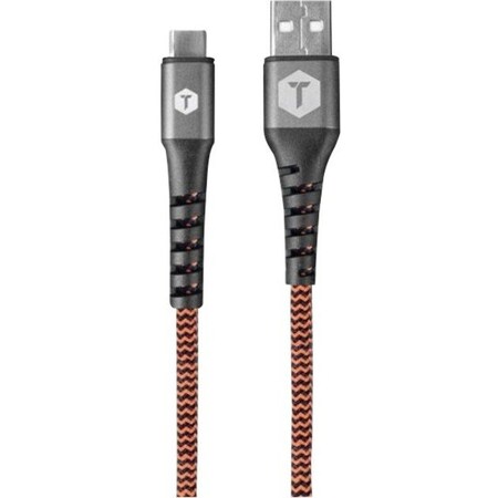 Toughtested Charge & Sync USB-A to USB-C Hi-Speed Braided-Fabric Cable, 6ft TT-FC6-C2A
